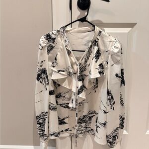 Elegant Black and White Women's Top